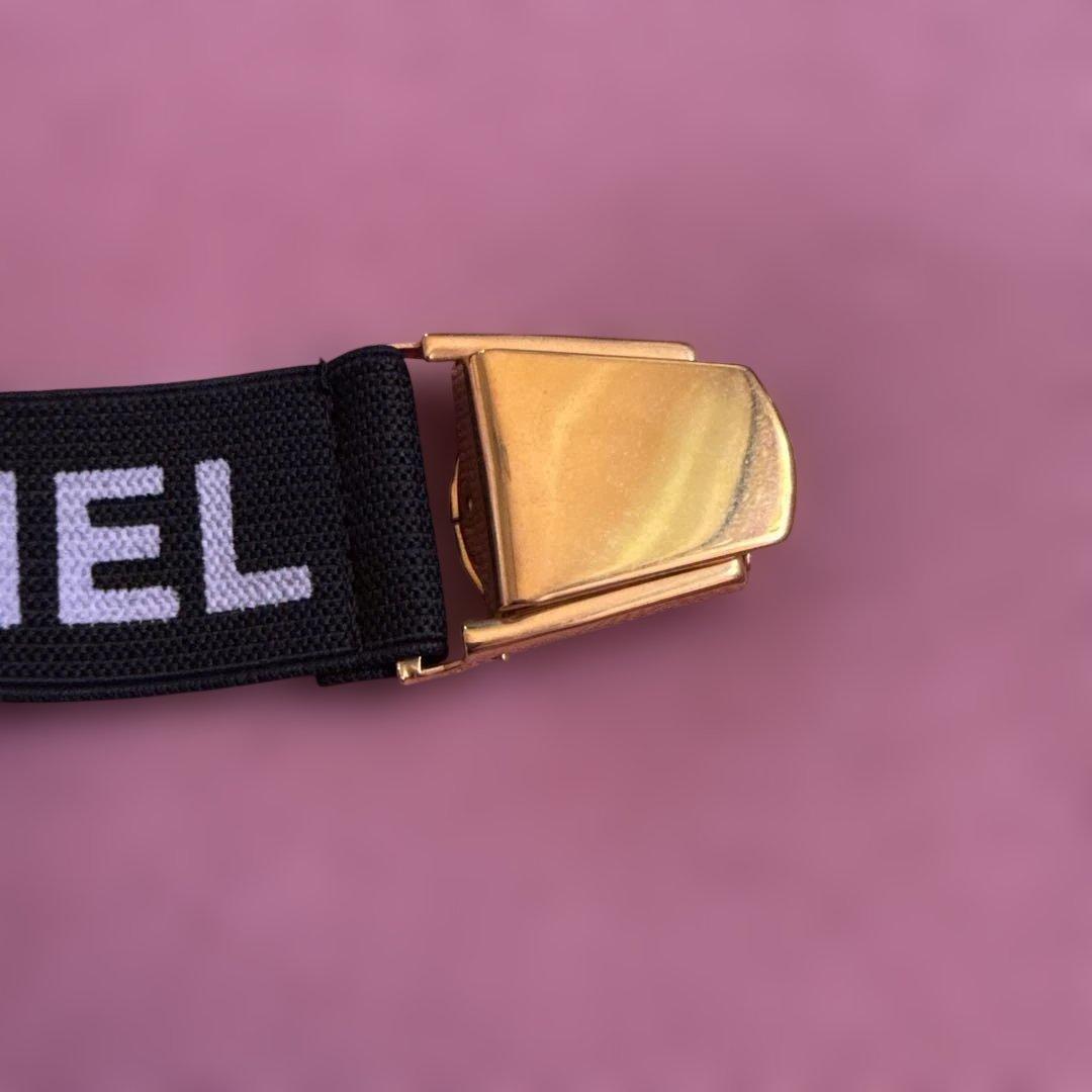 CHANEL アームサスペンダー ブラック ゴールド　ヴィンテージ