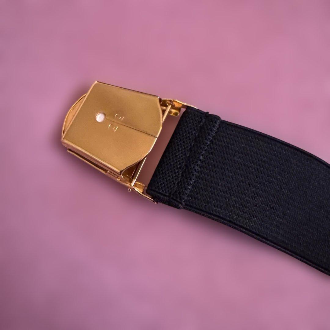 CHANEL アームサスペンダー ブラック ゴールド　ヴィンテージ