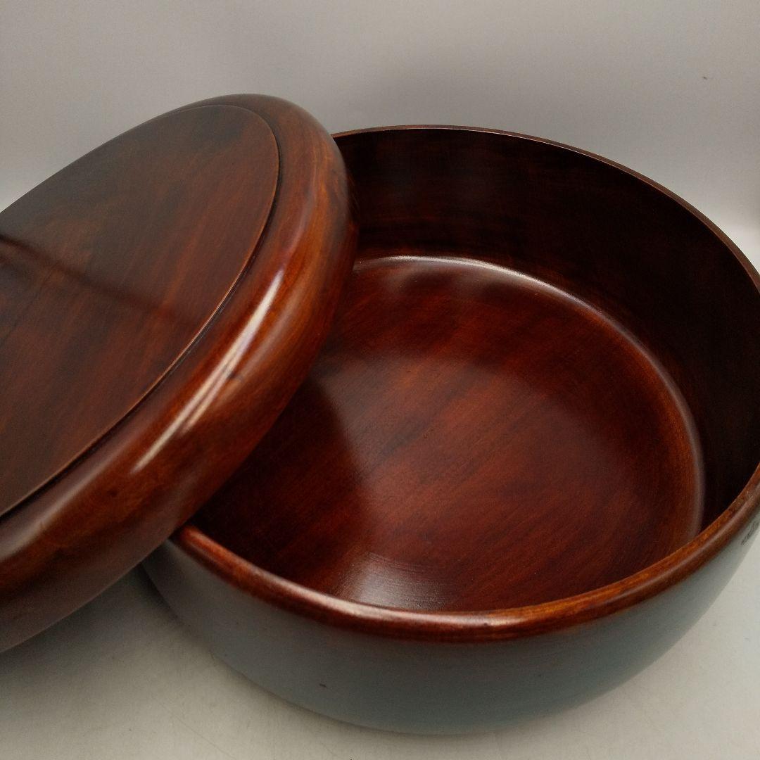 讃岐彫抜　茶びつ　茶櫃　木製　レトロ　茶道具　アンティーク　ビンテージ