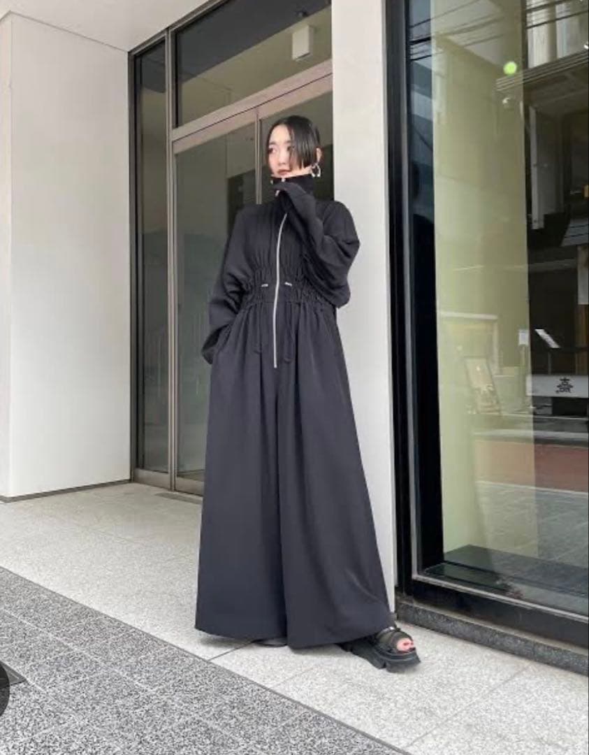 現行 美品 UN3D.アンスリードWAVE SHIRRING JUMP SUIT