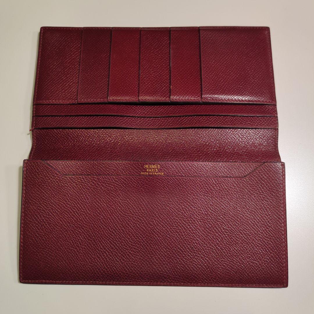 HERMES　エルメス　札入れ　MC2 フレミング　長財布　ボルドー