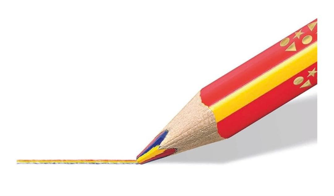 ステッドラー色鉛筆ジャンボ3色(赤青黄)油性色鉛筆 ノリスクラブ1274KP50