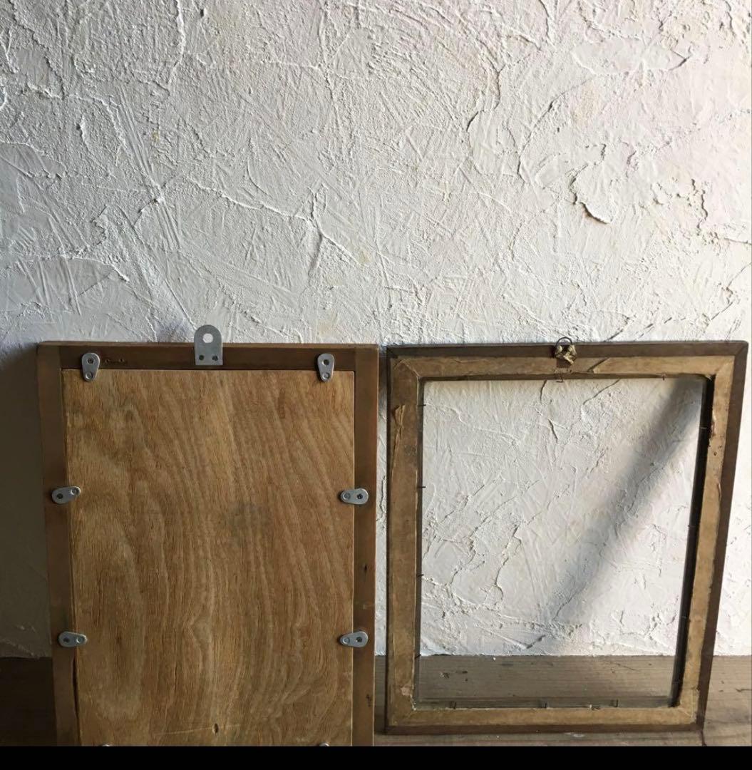 フランスアンティークフレーム、鏡二点セット