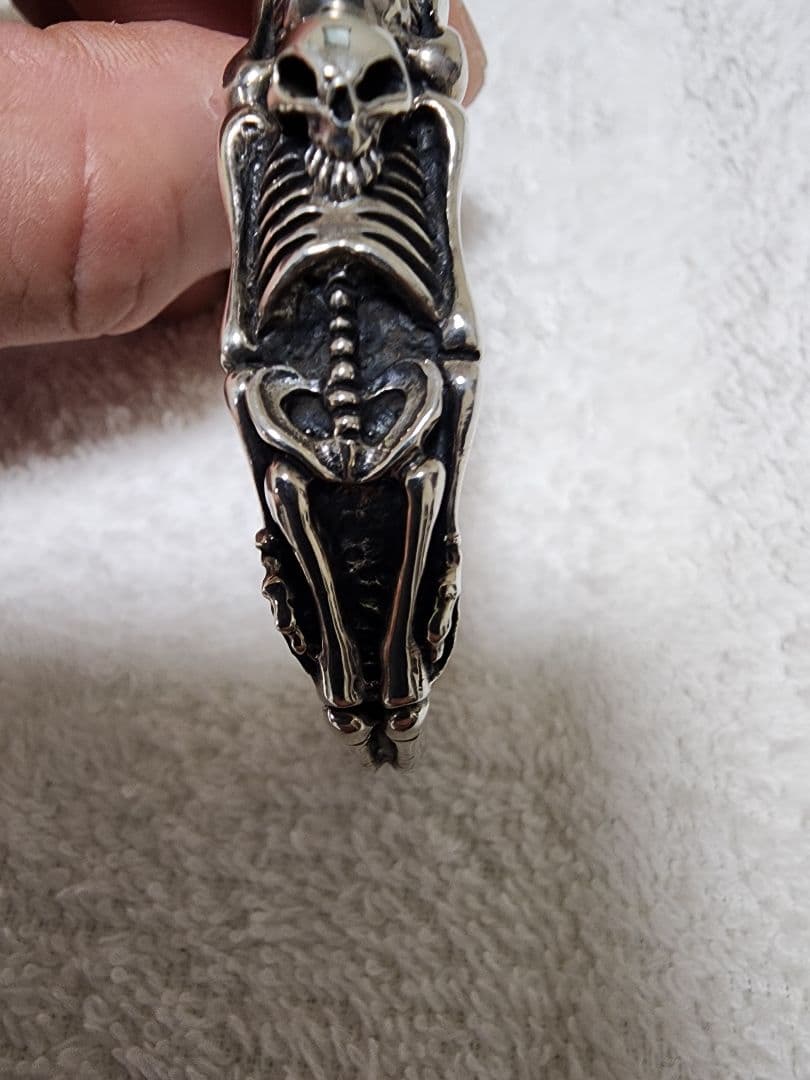 シルバー　Silver925　スカル　バングル　中古