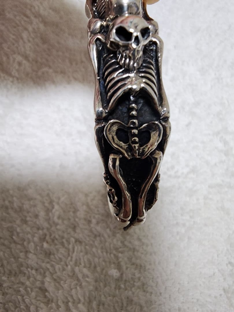 シルバー　Silver925　スカル　バングル　中古