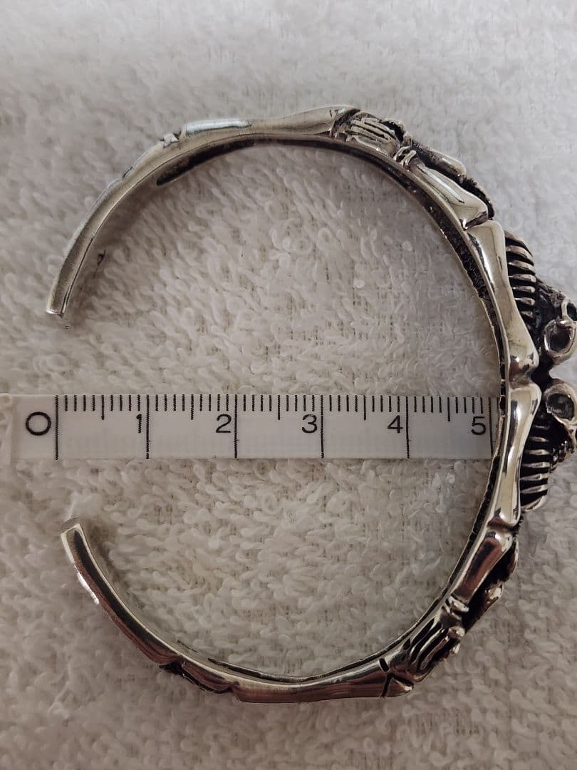 シルバー　Silver925　スカル　バングル　中古