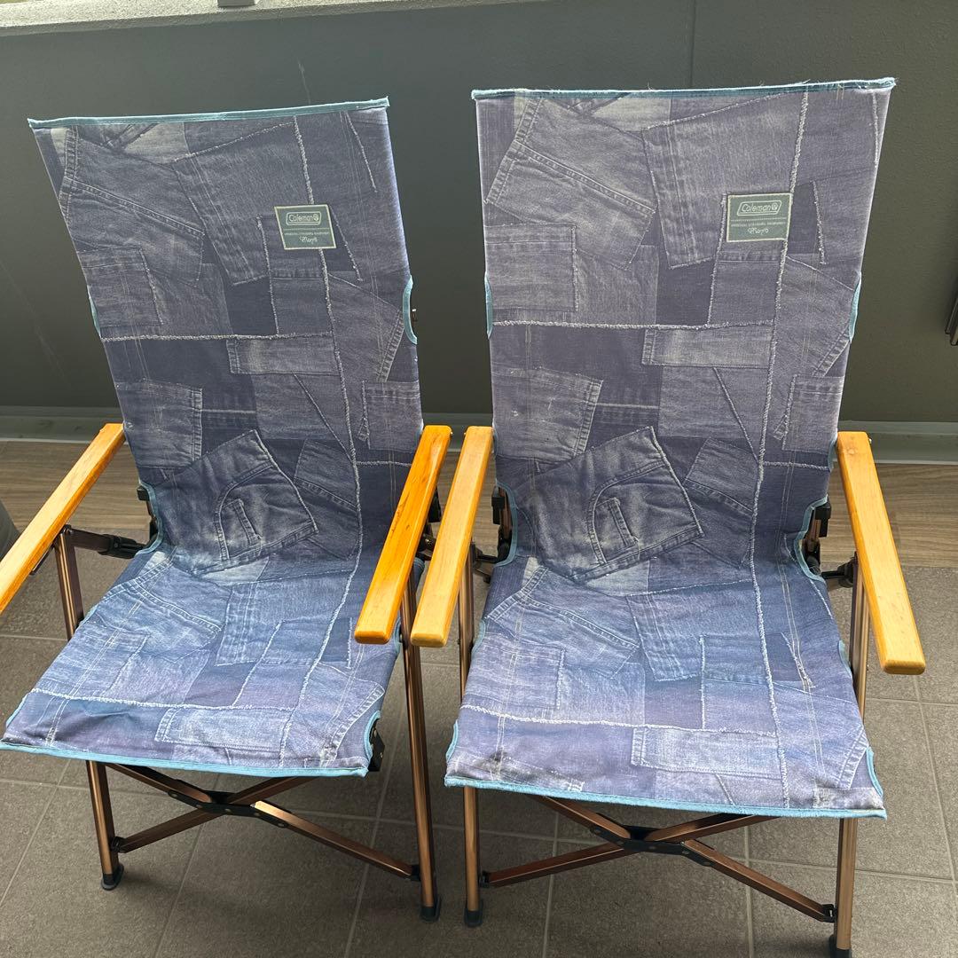 コールマン　レイチェア　デニム柄　2脚セット　Monro(モンロ)