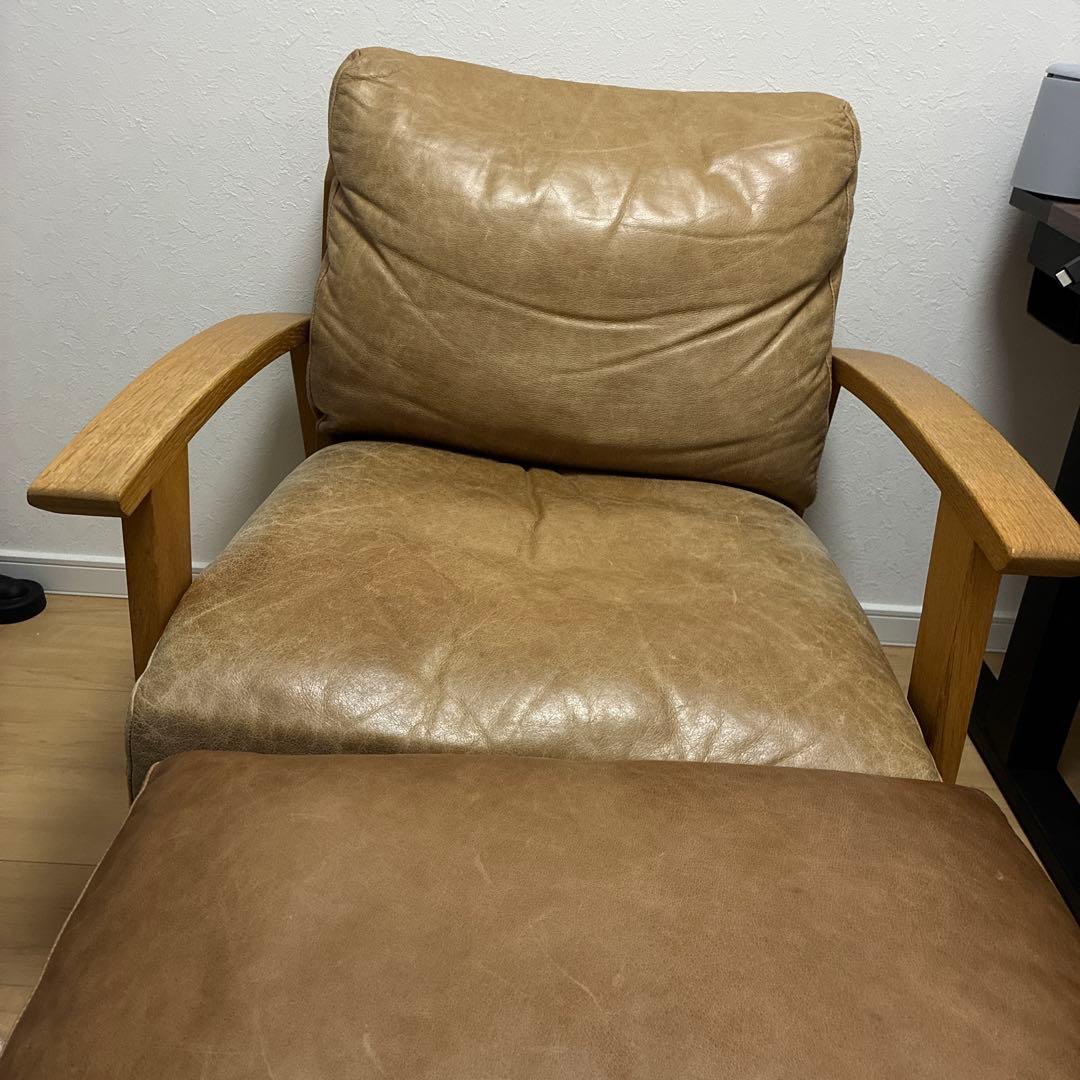 【アーバンリサーチドアーズ】ソファ 1P オーク無垢材　オッドマン付