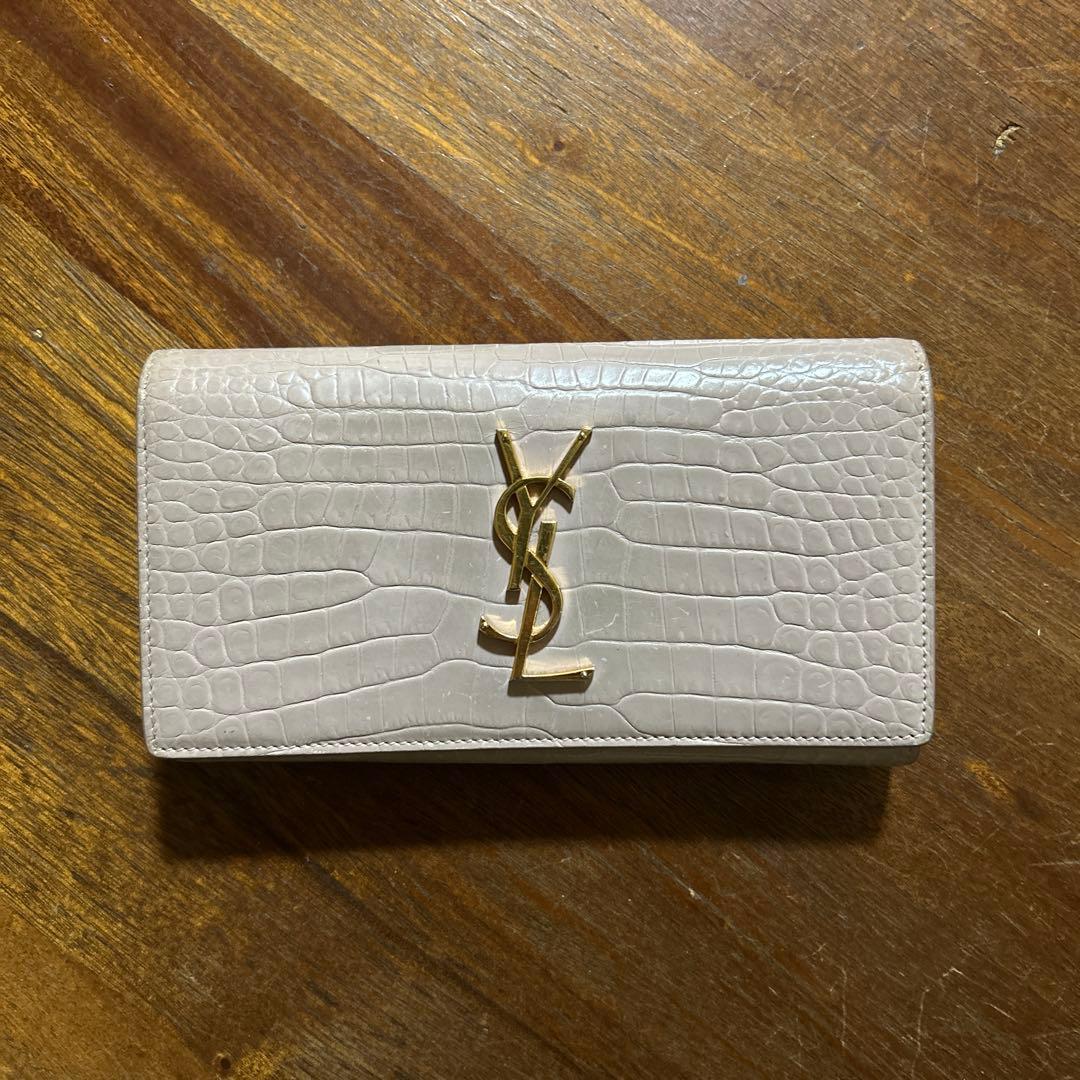 イブサンローラン　ピンク　長財布