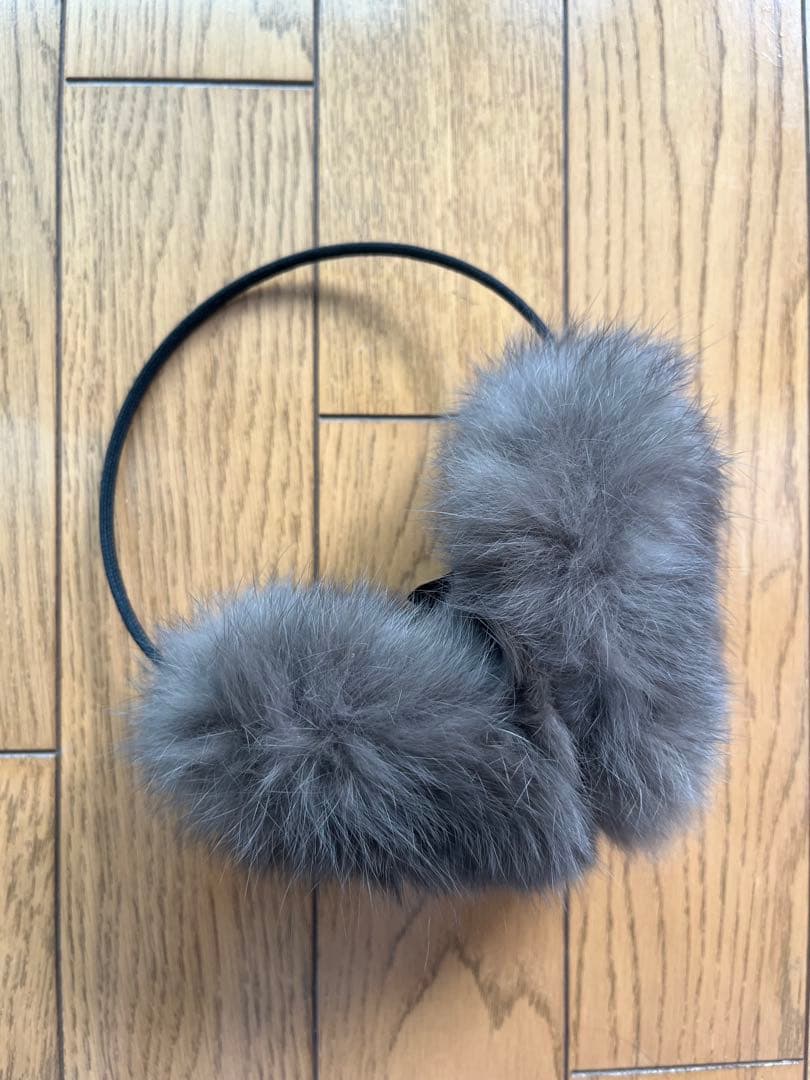 YVES SALOMON グレー イヤーマフ