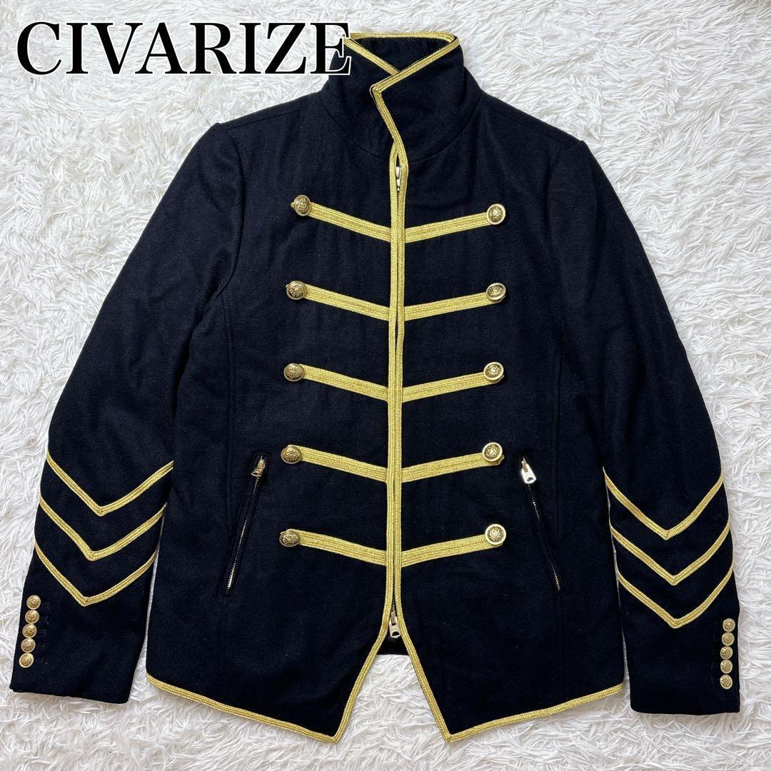 CIVARIZE シヴァーライズ ナポレオンジャケット 金ボタン 黒 L