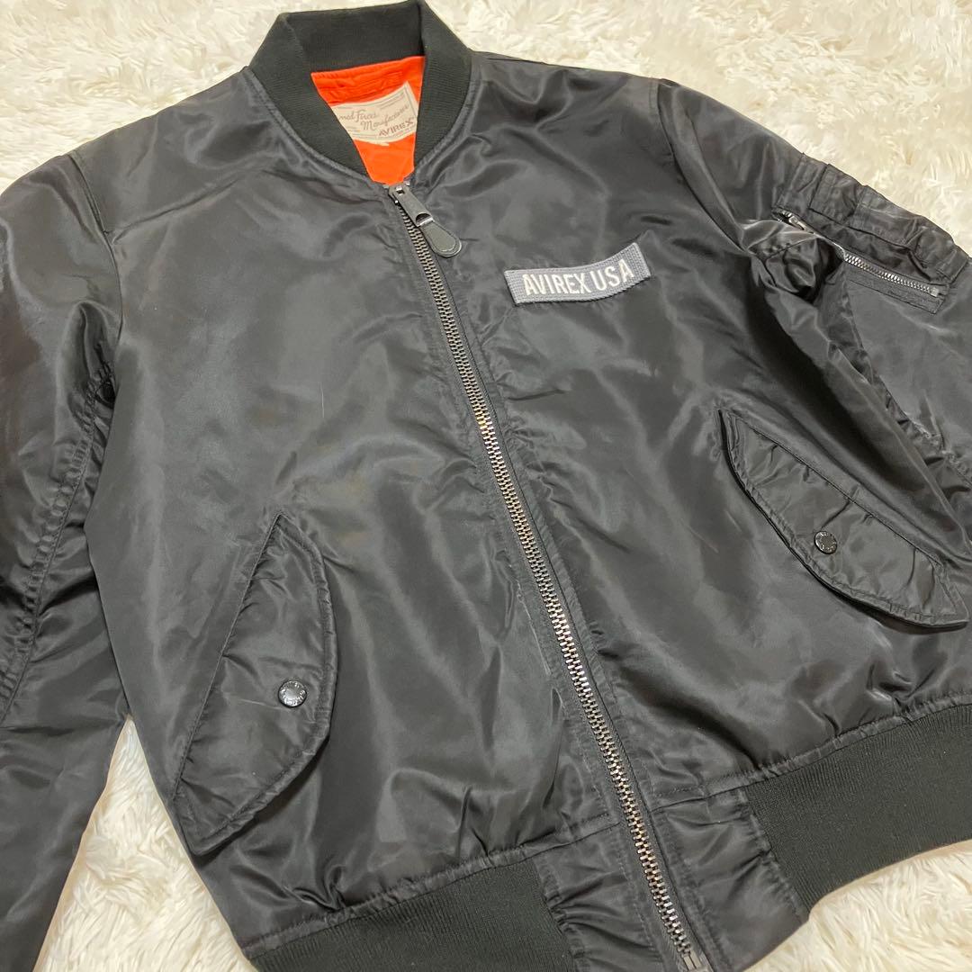 AVIREX フライトジャケット　黒　MA-1 リバーシブル　ブルゾン