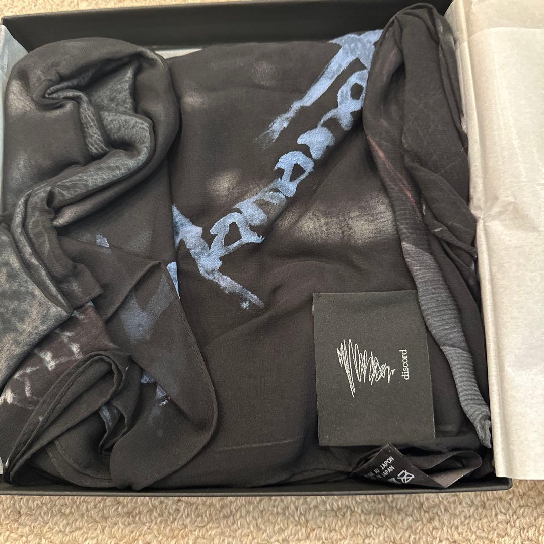 新品discord 本人サイン入Yohji Yamamoto デザイン マフラー