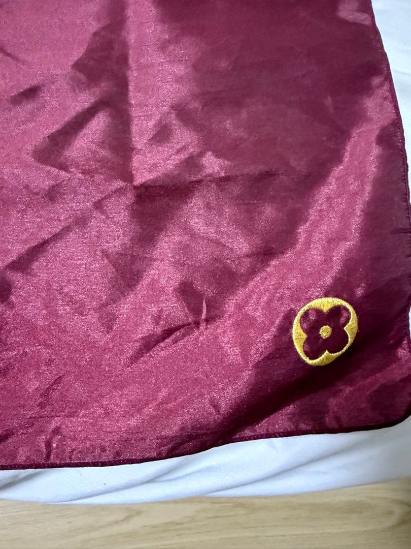 LOUIS VUITTON バーガンディ 花刺繍 生地