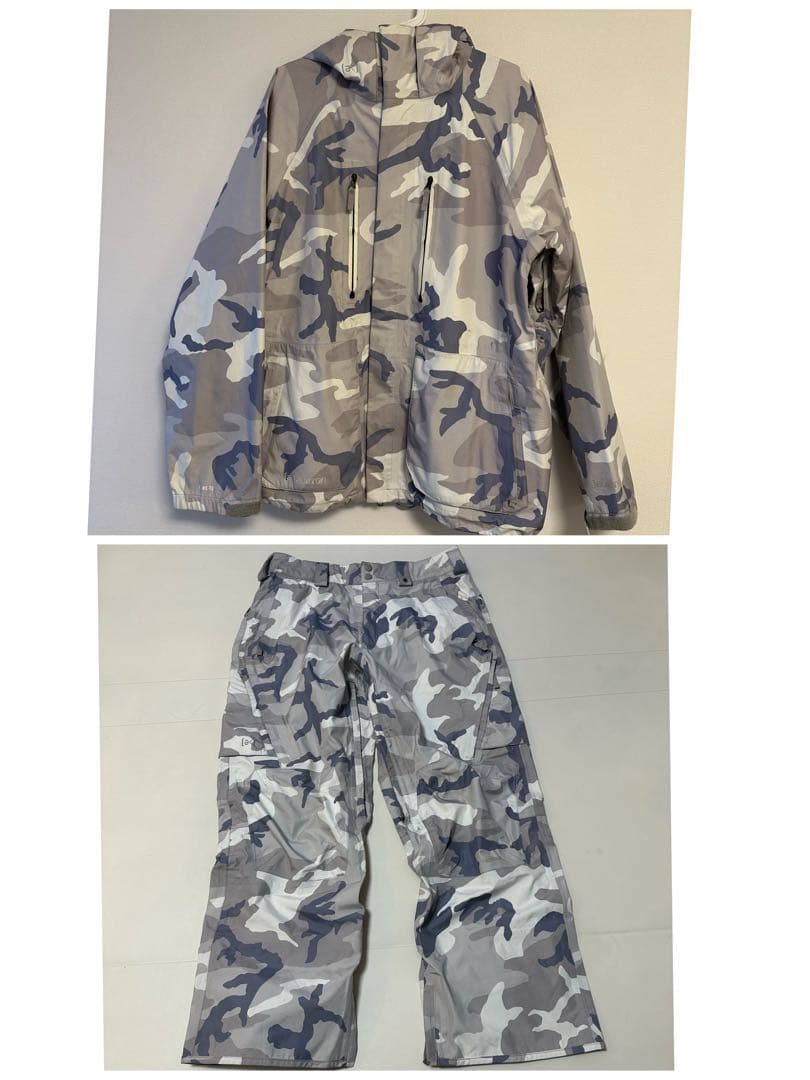 ★お値下げ★BURTONスノーボードウェア　カモフラージュ柄　上下セットLサイズ
