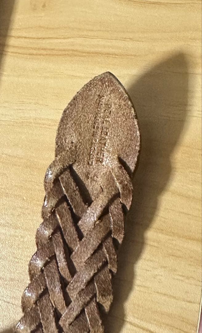 ま*る様 ホワイトハウスコックス　メッシュベルト レザー　英国製　ブラウン