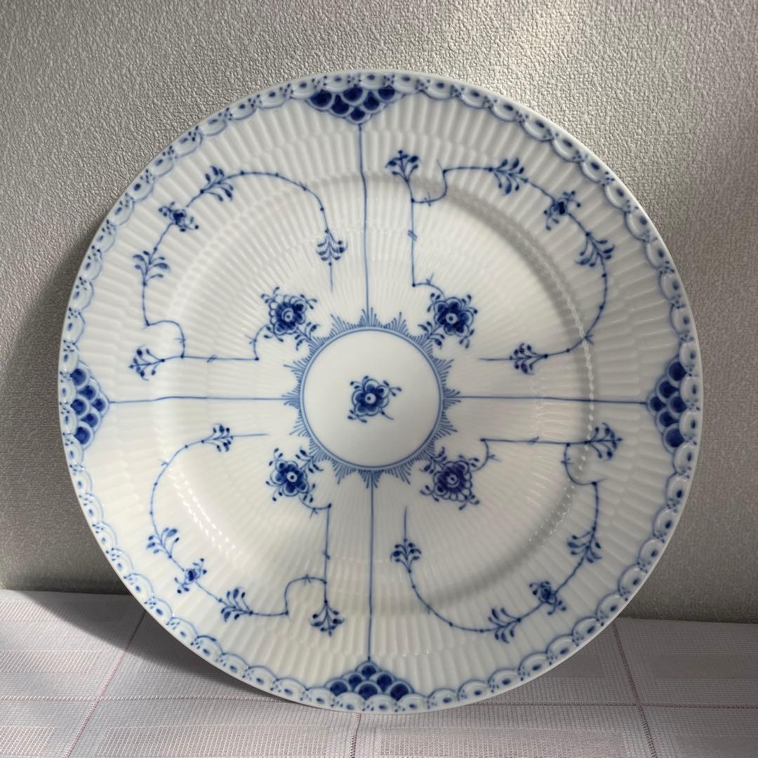 ロイヤルコペンハーゲン ブルーフルーテッド 皿 デンマーク 27cm