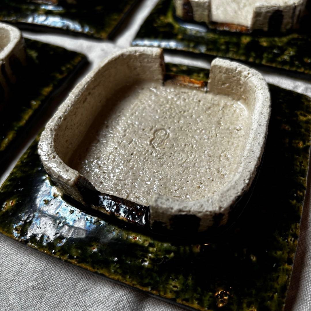 5点セット　角皿　正方形　うつわ　和食　日本料理　寿司