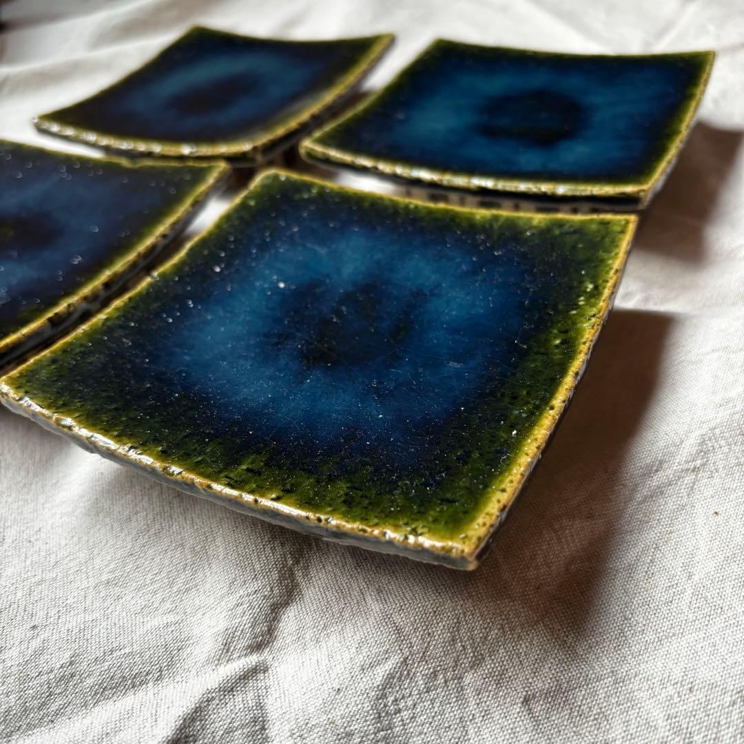 5点セット　角皿　正方形　うつわ　和食　日本料理　寿司