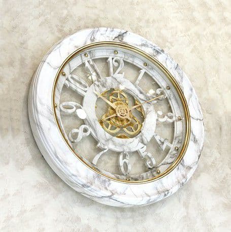 要問い合せ♥️海外ホテル空間♥️大理石風　高級感　時計　掛時計　白　ギフト