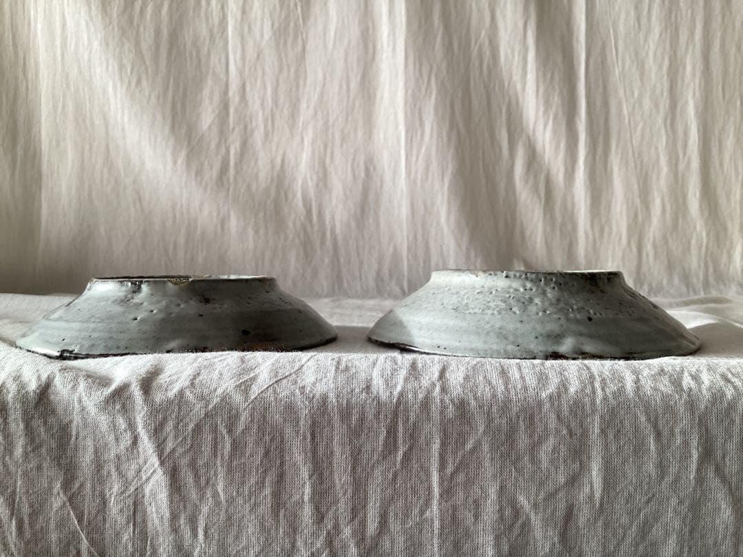 小野哲平 鉄化粧 クロス皿 5寸15センチ 2枚セット