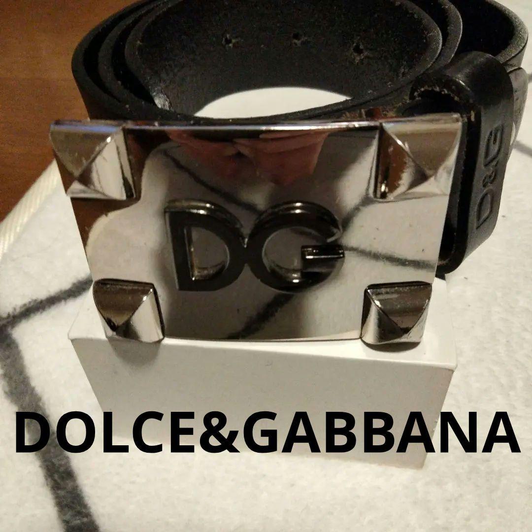 DOLCE&GABBANA/ＤＧスタッズ付きレザーベルト