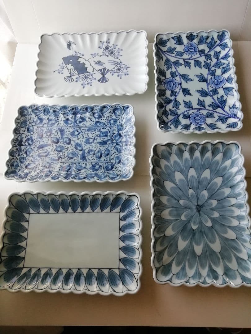 藤太郎　角皿　五種各1枚