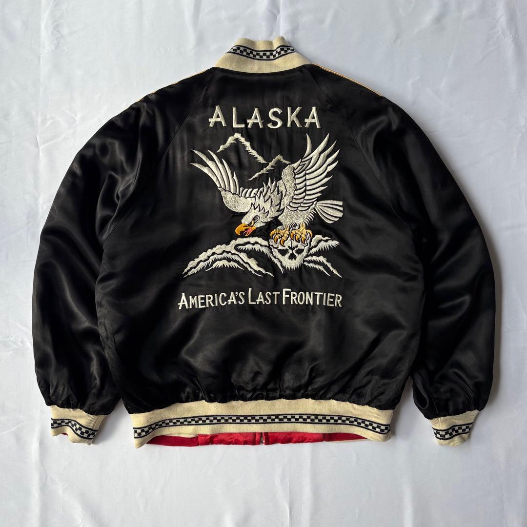 【当時物】PINK DRAGON クリームソーダ イーグル スカル スカジャン