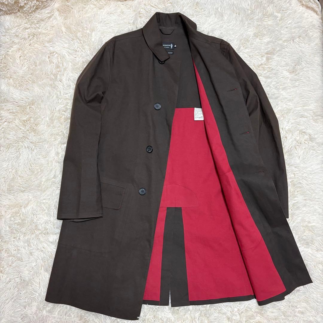 マッキントッシュ ステンカラーコート　ゴム引　スコットランド製　ブラウン