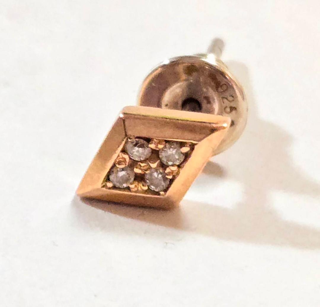 PUERTA DEL SOL 10金 ダイヤモンド ピアス ダイヤデザイン