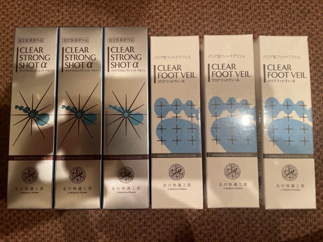北の快適工房 クリアフットヴェール クリアストロングショット アルファ3本ずつ