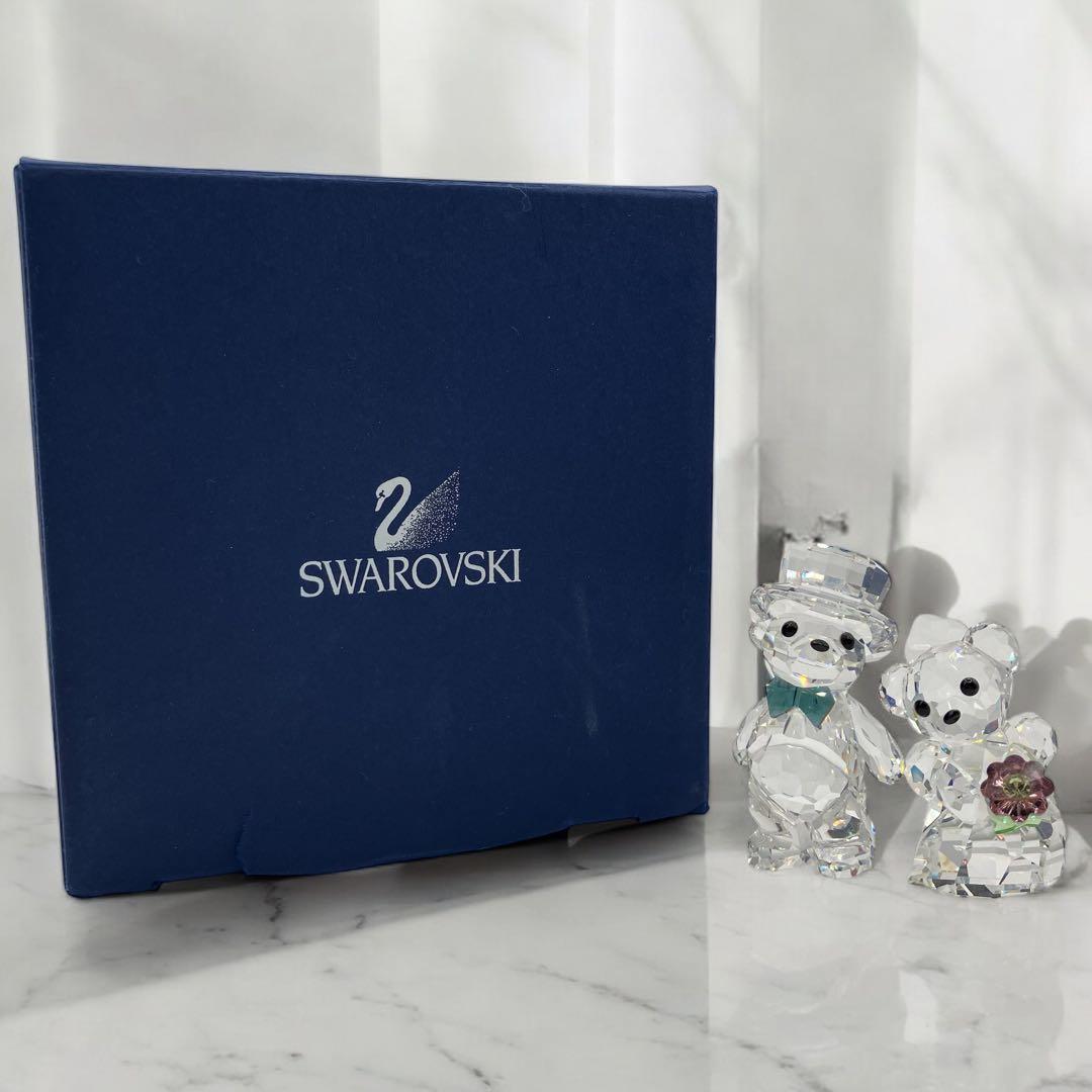 廃盤品　スワロフスキー　クリスベア　あなたと私　ウェディング　結婚式　クリスタル