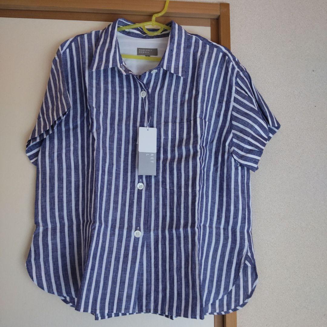 MARGARET HOWELL ストライプ 半袖シャツ L 新品未使用♡