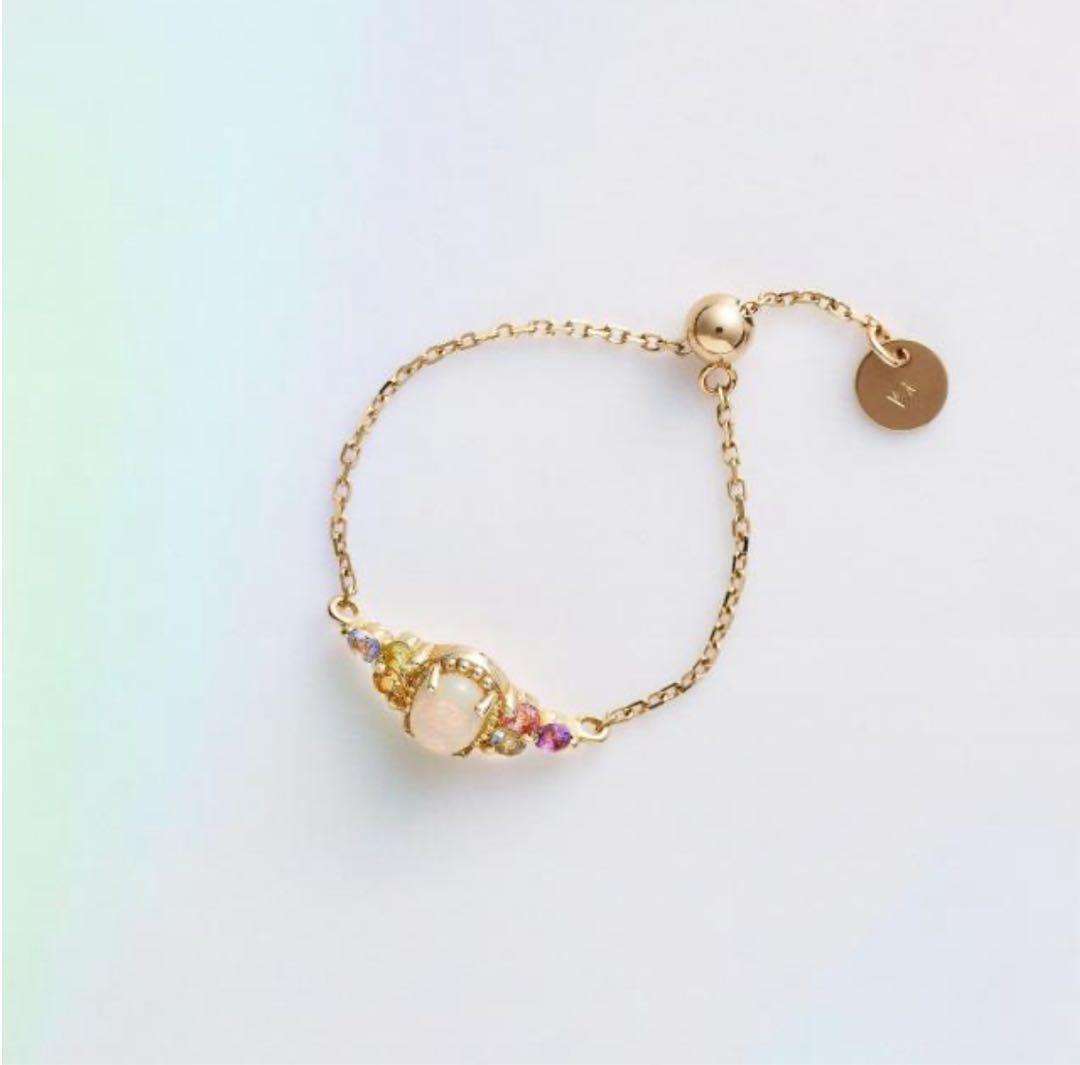 v*n様 ヴァンドーム青山 10Kイエローゴールドオパール チェーンリング