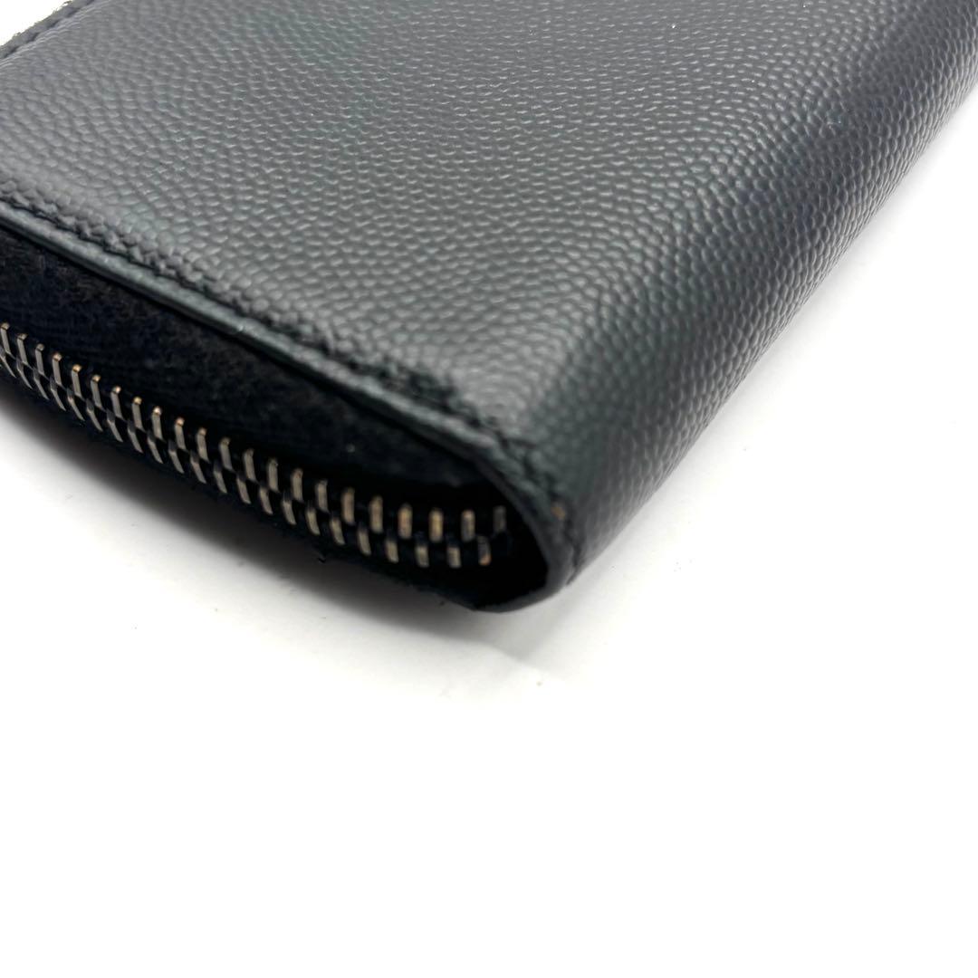 サンローラン ケース YSL カサンドラ ブラック ラウンドファスナー