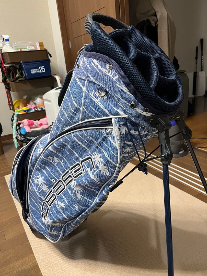 ロサーセン　 スタンド式キャディバッグ 青色