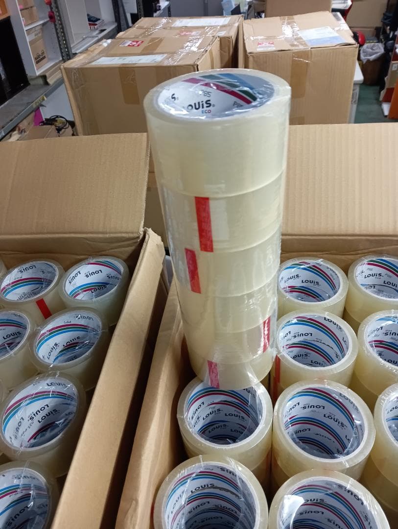 【超特価】OPPテープ 梱包テープ 43μｍ×48ｍｍ×45ｍ×6巻セット×9