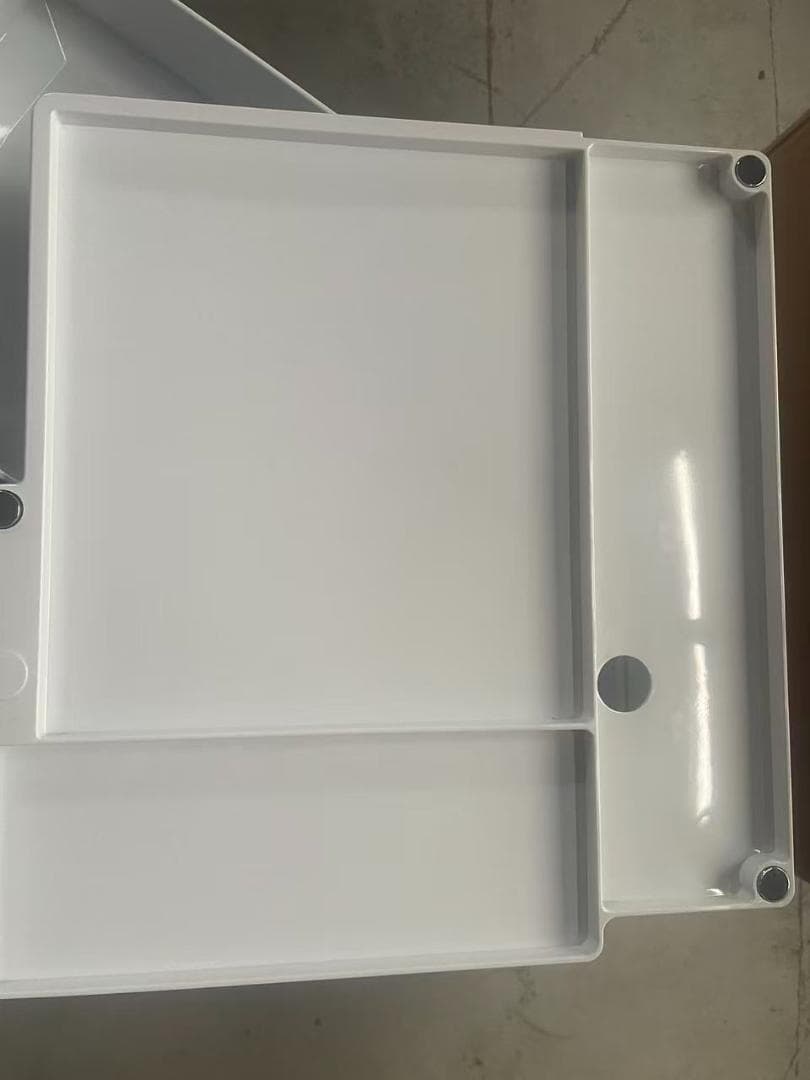 【在庫処分品】マルチキャスター付き4面収納ワゴン プッシュ式スライドトレー