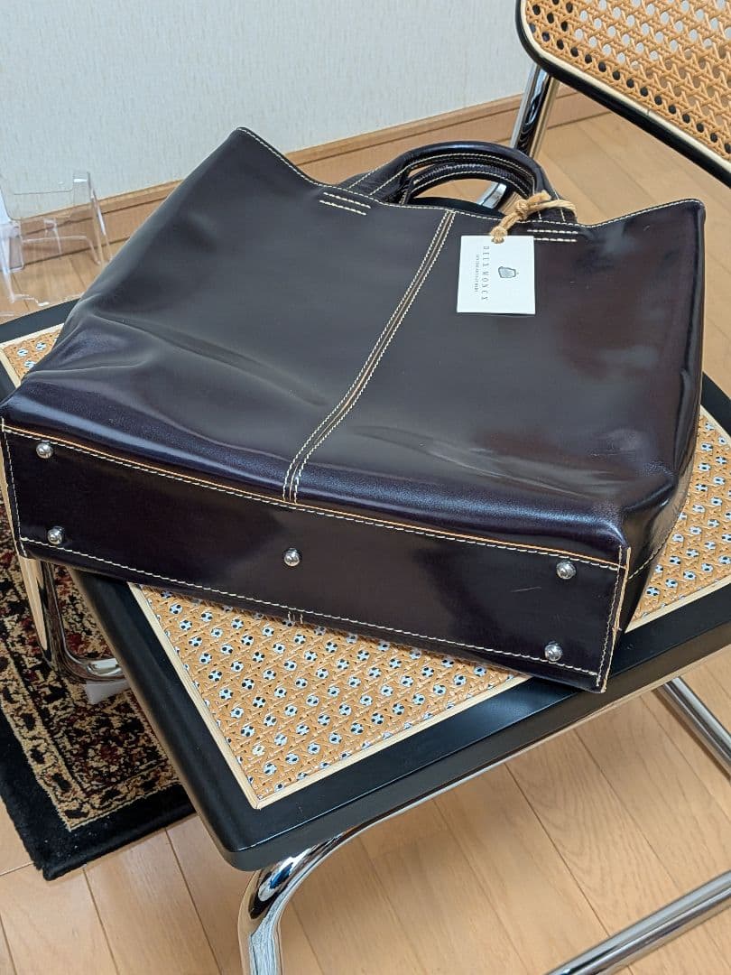 DEUX MONCX 本革トートバッグ ダークブラウン