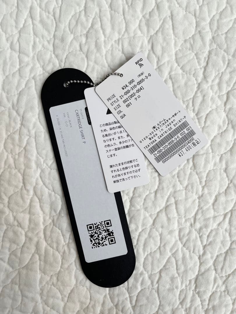 TEATORA CARTRIDGE SHIRT P サイズ2 Black