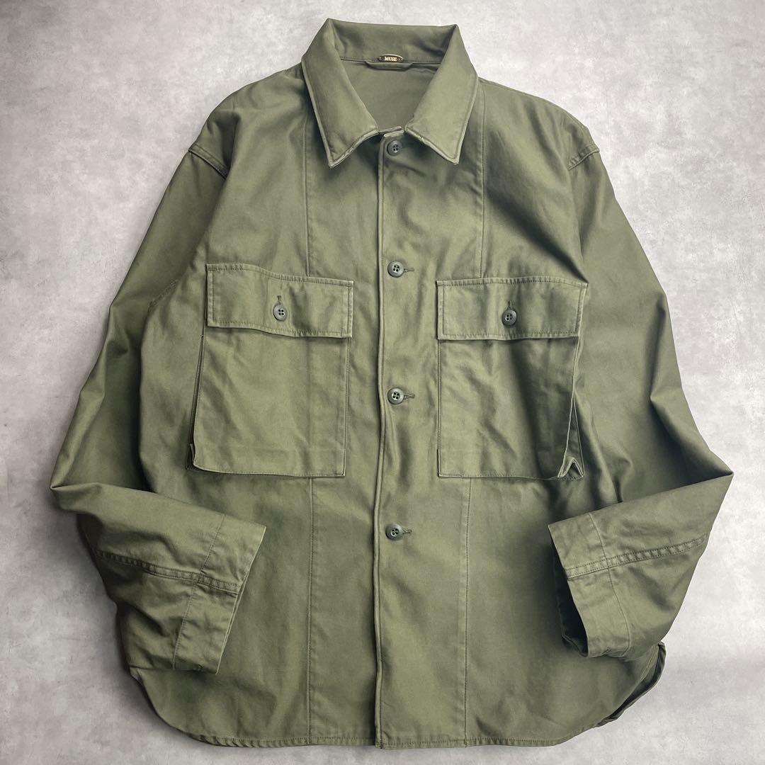 極美品 ミューズドゥドゥーズィエムクラス ミリタリーシャツジャケット カーキ