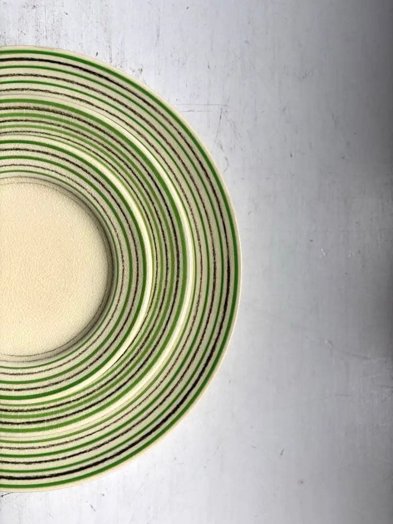 845 英国 アンティーク スージークーパー プレート3点組 クレヨンライン