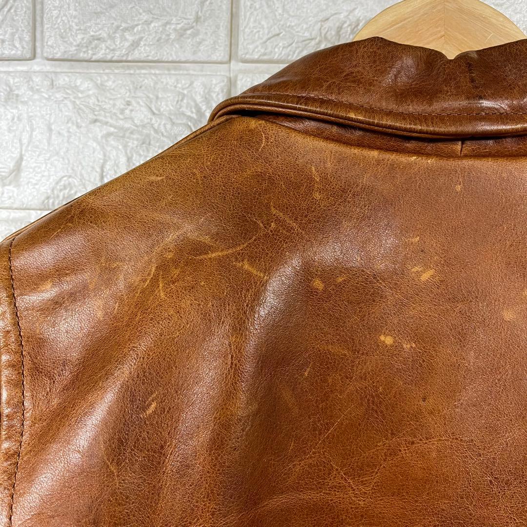 VANSON エンフィールド バンソン ENF 茶 36 シングルライダース