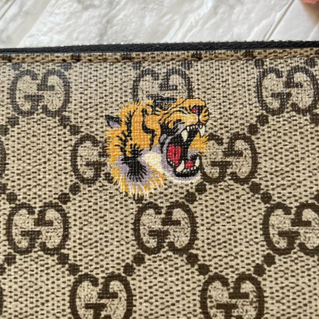 極美品✨GUCCI グッチ ケース タイガー GG スプリーム ミケーレ期
