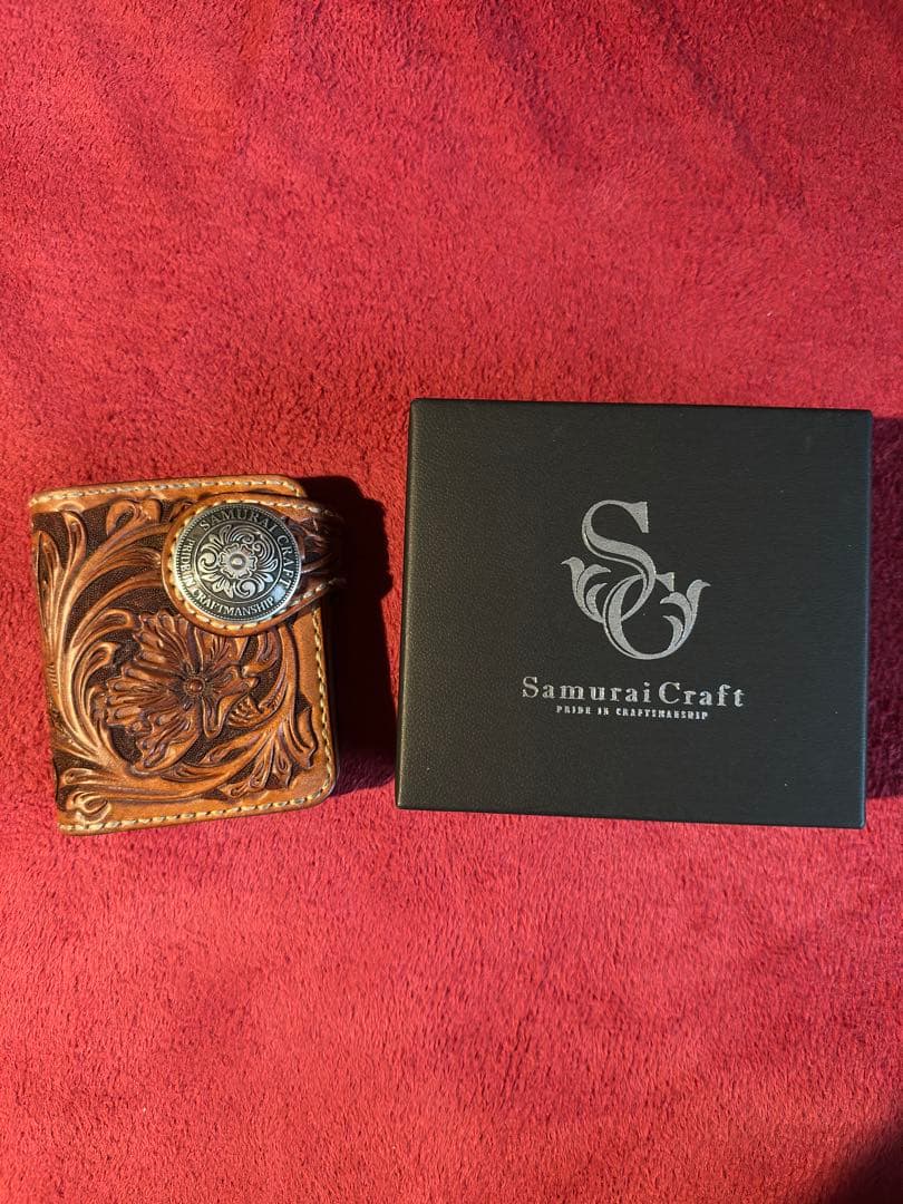 サムライクラフト ハーフウォレット N2 シェリダンスタイル カービング 財布