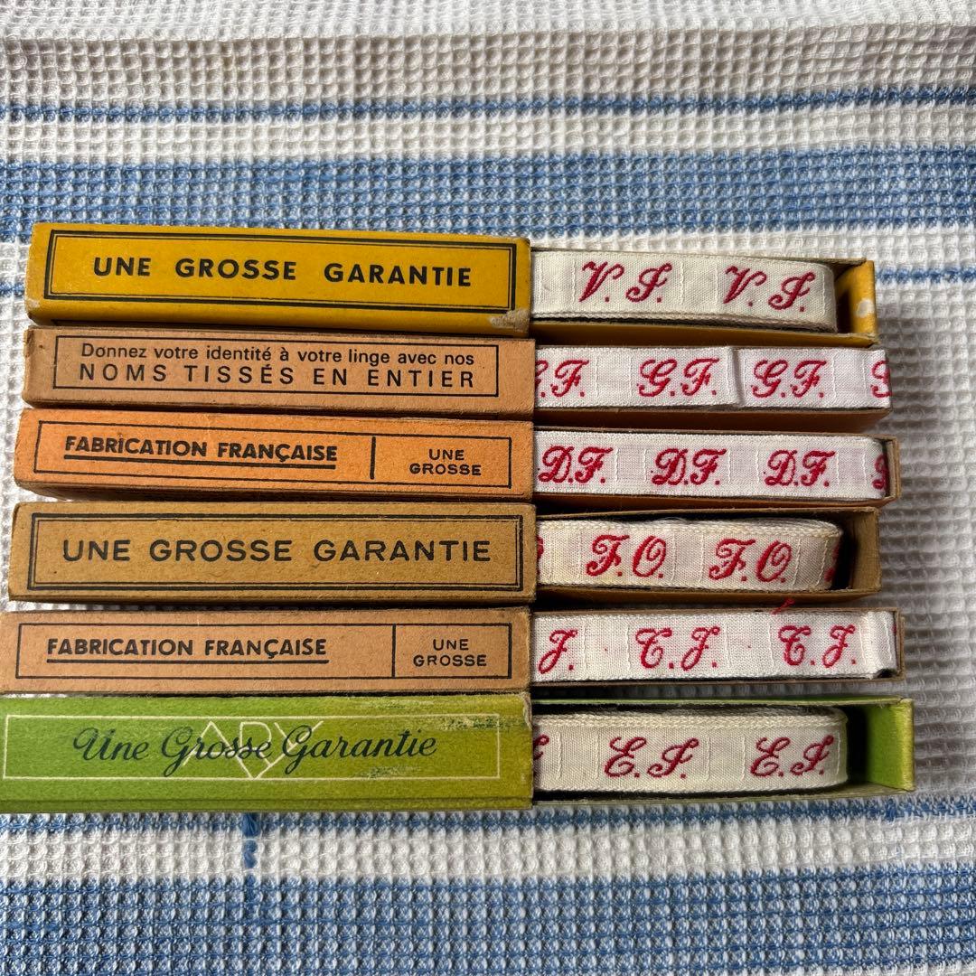 イニシャルリボン6箱セットEフランス製