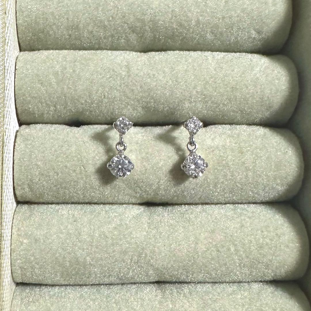 4℃ K10 ホワイトゴールドピアス