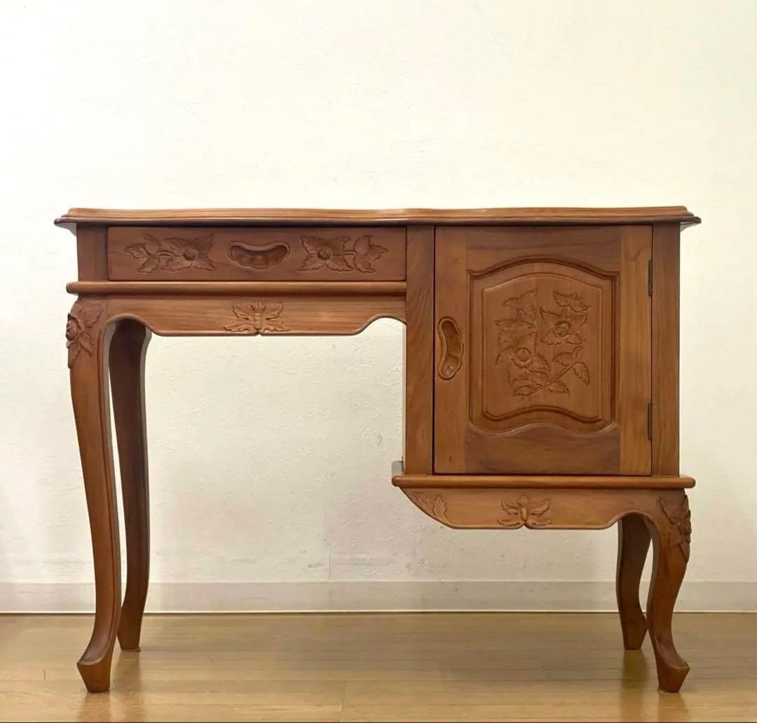 アンティーク コンソール ドレッサー テーブル デスク 彫刻 猫脚 インテリア