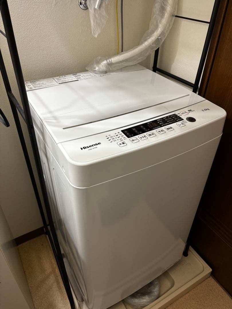 【屋内使用1年未満】Hisense 縦型洗濯機 5.5kg
