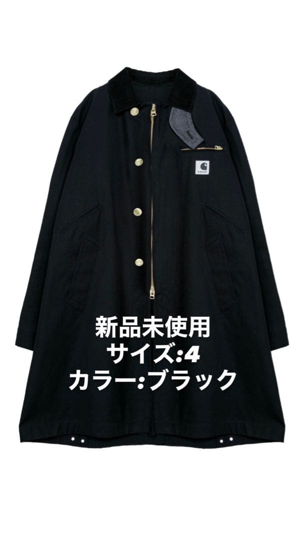 ジャケット・アウター sacai Carhartt WIP Duck Coat Black 4